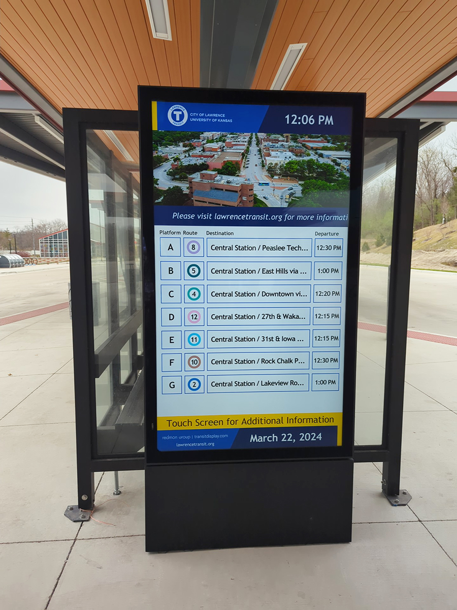 Lawrence Transit digital signage